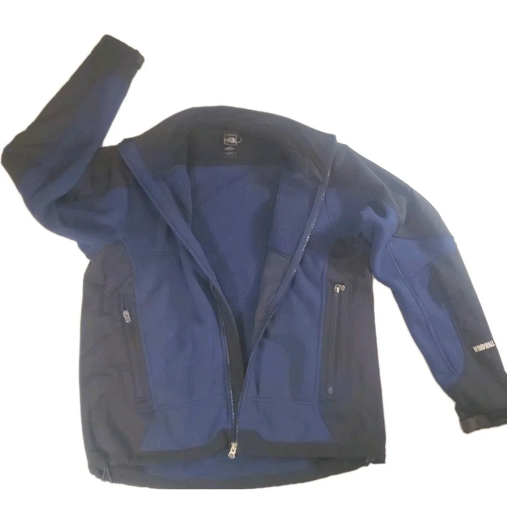 THE NORTH FACE WINDWALL MENS Large KNIT Polartec FLEECE SOFT SHELL‎ Full Zip